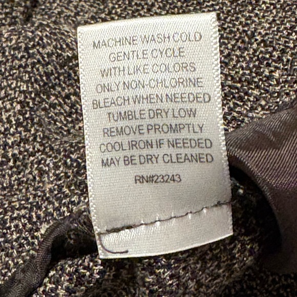 NY & Co 7th Avenue Suiting Collection Tweed Trousers Brown Wide Leg Stretch Work - Picture 9 of 10